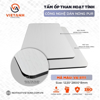 TẤM ỐP ĐA NĂNG SỢI THAN HOẠT TÍNH VÂN GỖ TRẮNG CHÌM