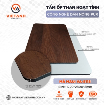 TẤM ỐP ĐA NĂNG SỢI THAN HOẠT TÍNH VÂN GỖ ÓC CHÓ